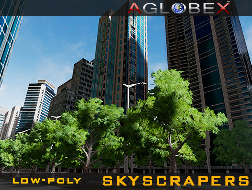53个unity天空盒子合集 53 Low-poly Skyscrapers
