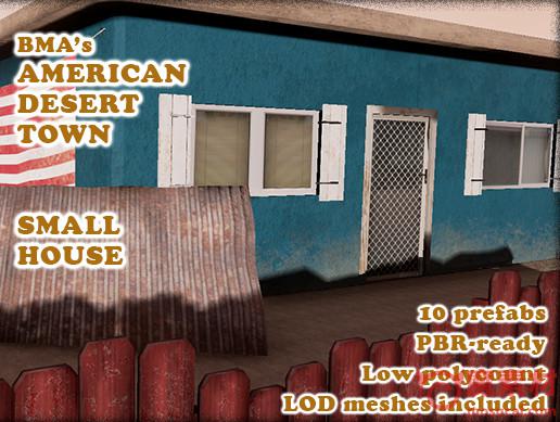 美国沙漠小镇小房子3D模型资源American Desert Town – Small House
