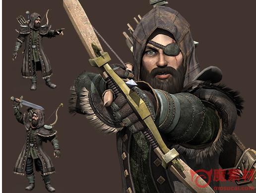 动画猎人 猎人3D模型动作 弓箭手3D模型动作 刺客3D模型动作Animated Hunter V1.1.f