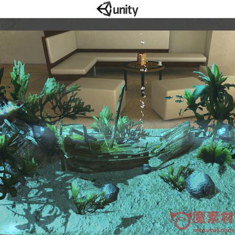 unity 3D 水族馆 鱼缸 模型下载Aquarium v1.1