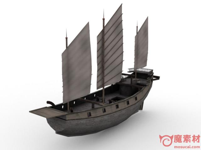3D 帆船模型 Asian Ship v1.0