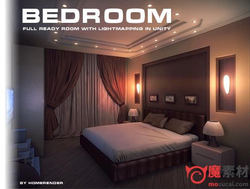 3D 室内环境设计 床 卧室资源下载Bedroom