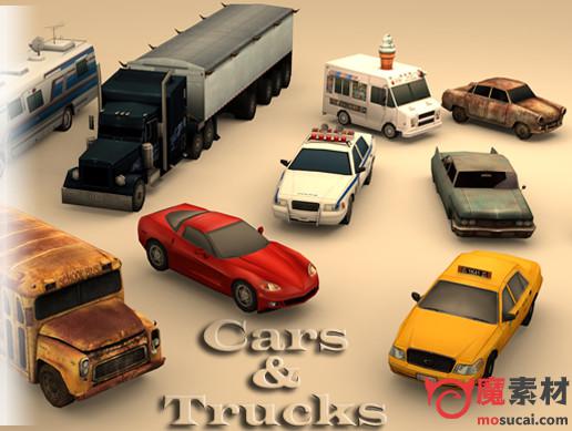 3D汽车和3D卡车 老爷车 中古车模型收集Cars and Trucks Collection