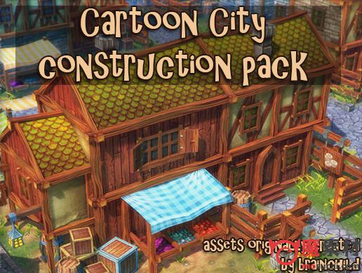 unity3D中世纪卡通城市建筑资源包 Cartoon City Construction Pack