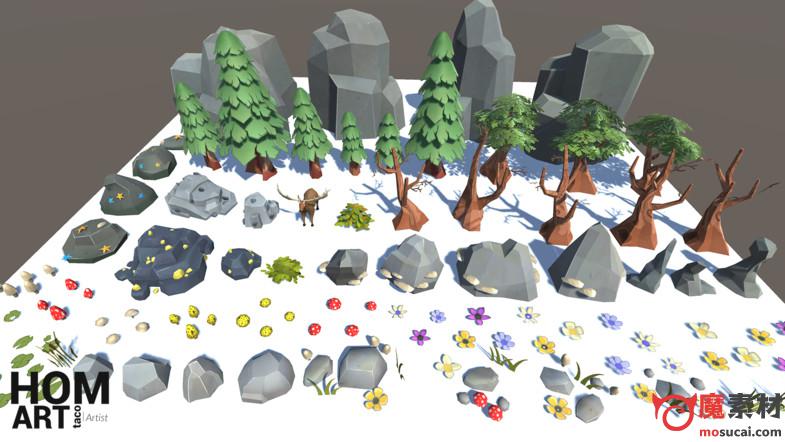 unity 3D 卡通森林环境资源包Cartoon Forest Environment v2.0 (Extracted)