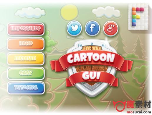 unity 3D卡通GUICartoon PRO GUI v1.1