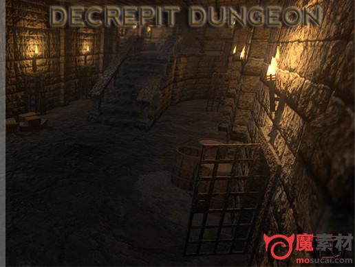 unity3D 地下城 地牢环境资源Decrepit Dungeon