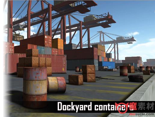 unity3D港口 船厂 环境资源下载Dockyard Containers