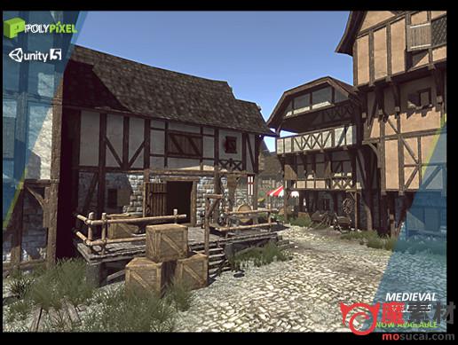 unity 3D中世纪的村庄环境场景资源下载Medieval Village