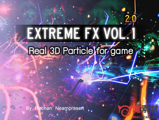 unity游戏特效火 打击 雷击 血 血腥 骷髅 魔法Extreme FX Vol.1