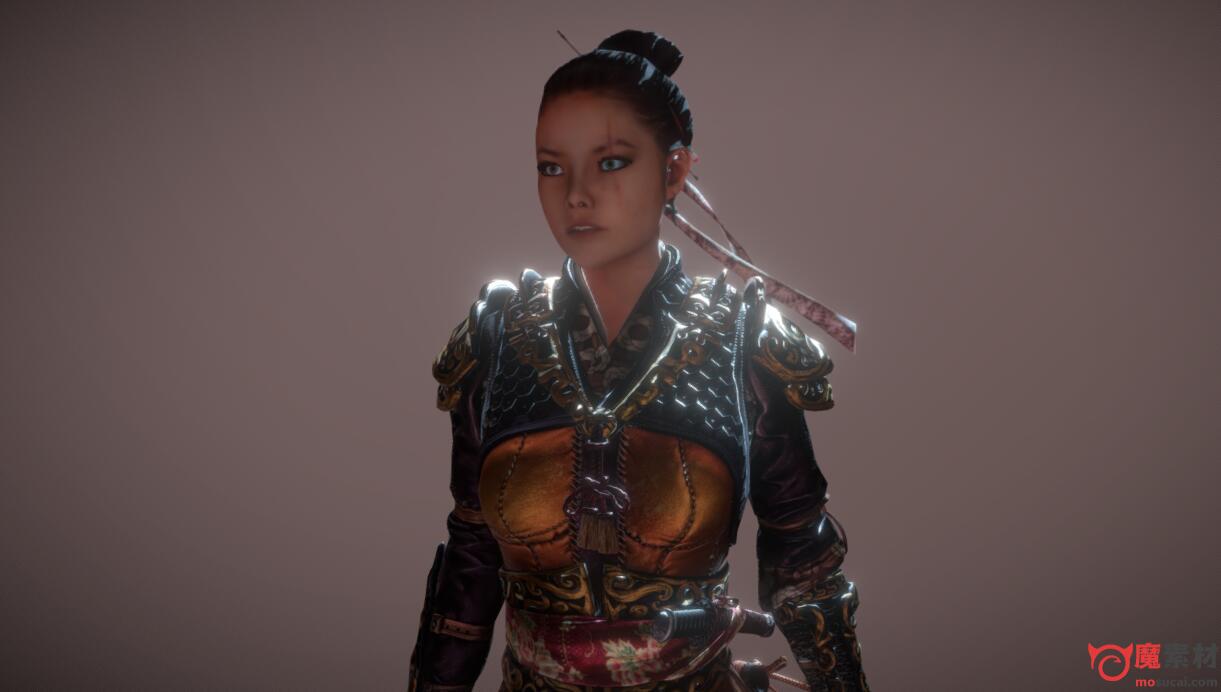 中国风女武士3D模型Nyra Woman Warrior