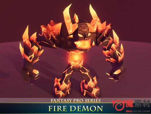 3D 火恶魔 火炎兽 火焰怪兽3D模型下载Fire Demon v1.0