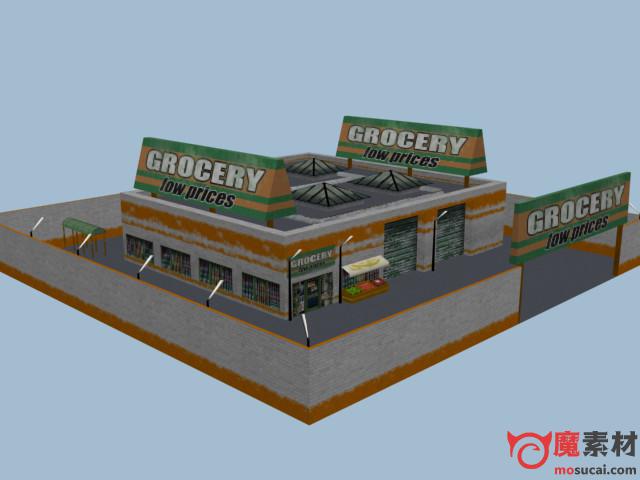3D食品商店 食物商店模型Food Shop