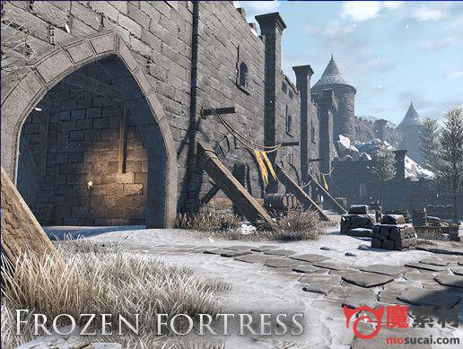 unity3D冰雪环境资源包冰冻城堡堡垒环境资源包Frozen Fortress – Environment