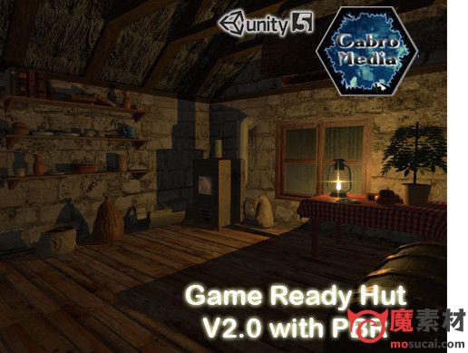 unity 野外小屋模型环境资源包Game Ready Hut