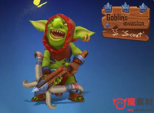 3D 哥布林 精灵射手 3D模型资源下载Goblins Invasion: Scout
