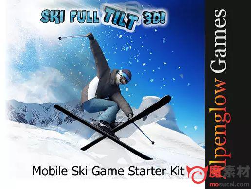 unity倾斜控制滑雪游戏源码Mobile Ski Game with Tilt Controls