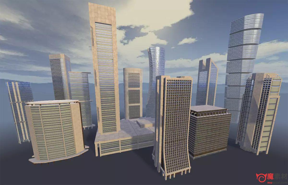 3D高楼大厦模型Modern Building Pack Vol 1