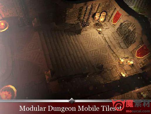 unity3D地牢暗黑场景资源包Modular Dungeon Mobile Tileset v1.0