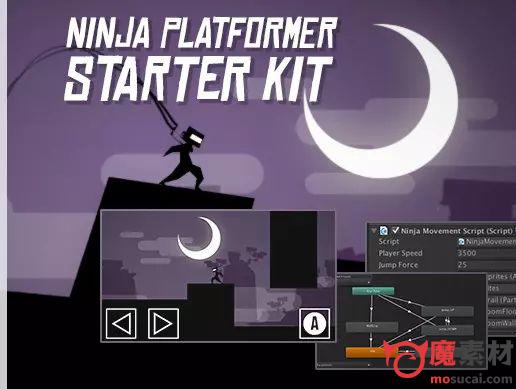 unity3D忍者游戏源码Ninja Platformer Starter Kit