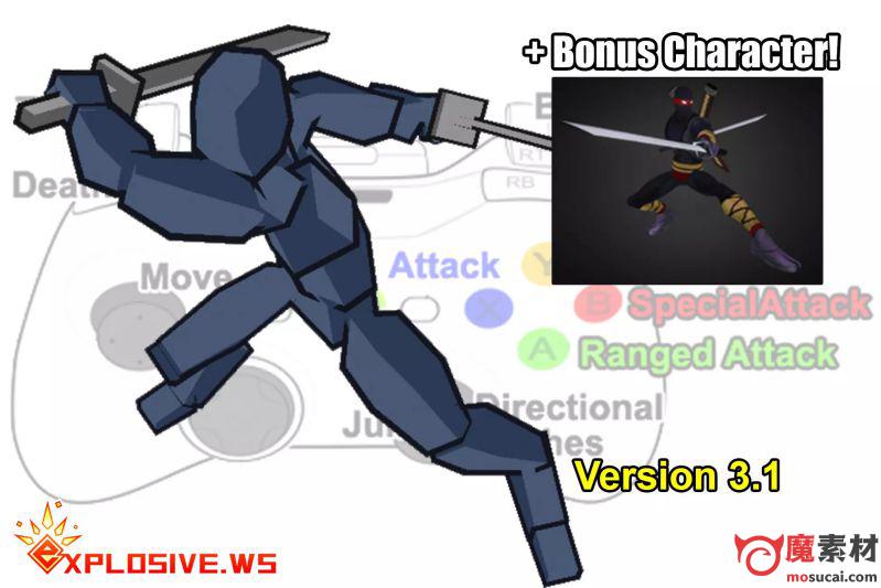 忍者战士动画包Ninja Warrior Mecanim Animation Pack