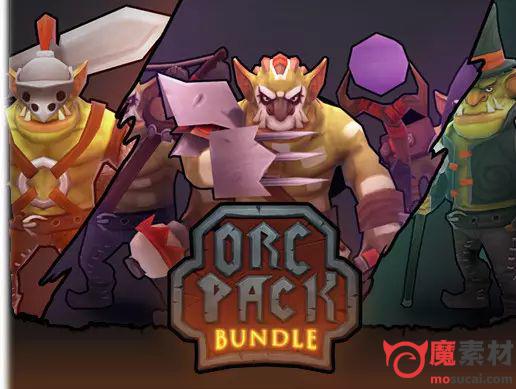 3D兽人法师战士巫师商人模型下载Orc Pack Bundle v1.1