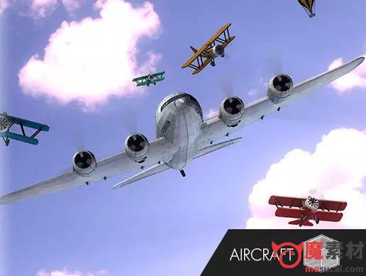 3D卡通飞机热气球集合模型PA Toon Aircraft Set v1.0.2