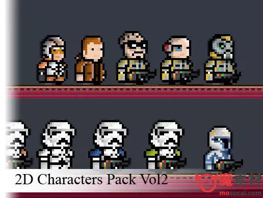 2D像素风人物角色资源包2D Pixel Art Characters Vol. 2