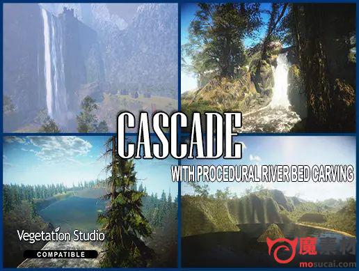 unity3D场景瀑布,河流、湖泊、瀑布等等资源Cascade – River, Lake, Waterfall and more