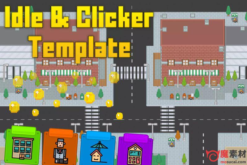unity像素游戏模板Clicker-Idle Game Template v2.65