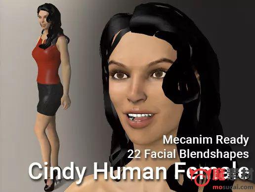 人类女性3D角色Cindy – Human Female v1.0
