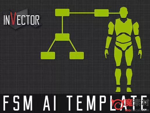 unity AI工具可视化脚本FSM AI Template v1