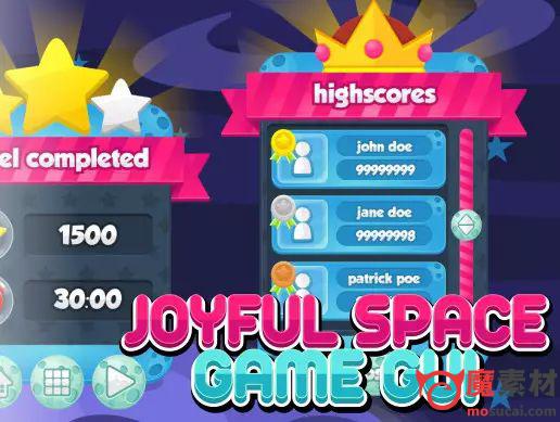快乐的游戏空间UI资源Joyful Space – Game GUI