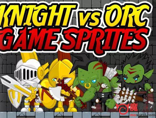 中世纪骑士怪兽Sprites资源包Knight vs Orc 1.0