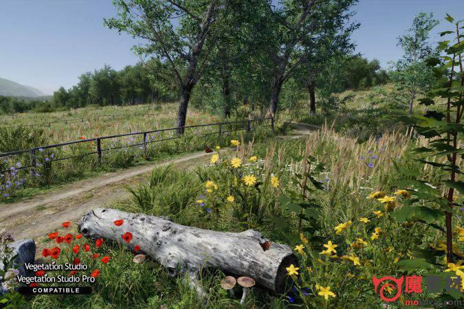 unity3D草原森林河流环境资源包Meadow Environment – Dynamic Nature