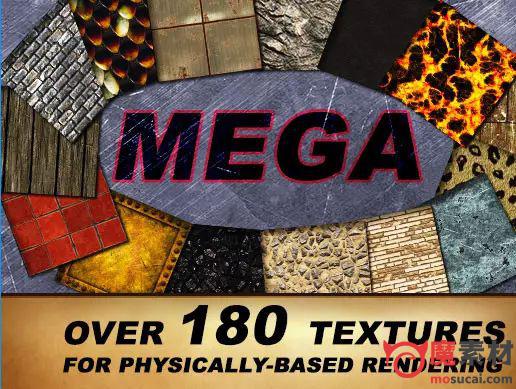 180PBR墙面地板地面材质贴图MegaTextures Pack – PBR