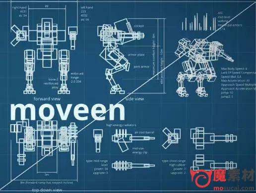 unity机器人电影级动画模型动作Moveen
