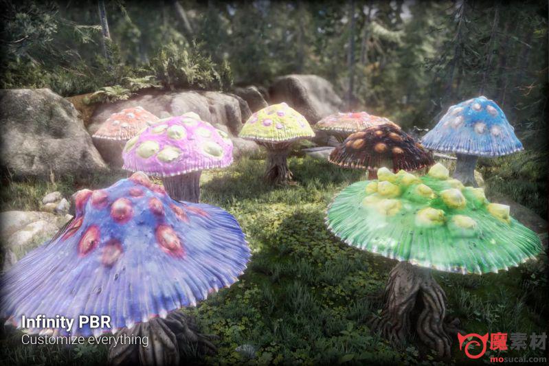 unity 3D 蘑菇怪兽模型Mushroom Monsters