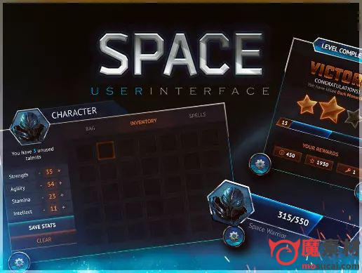 unity 科幻GUI资源包Space GUI — THE INTERFACE OF THE FUTURE