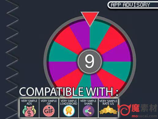 unity 3D 转盘模板Stop The Wheel – Complete Game Template Ready For Release v1.0.2
